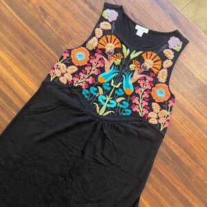 Sundance Linen Slub-like embroidered dress - small